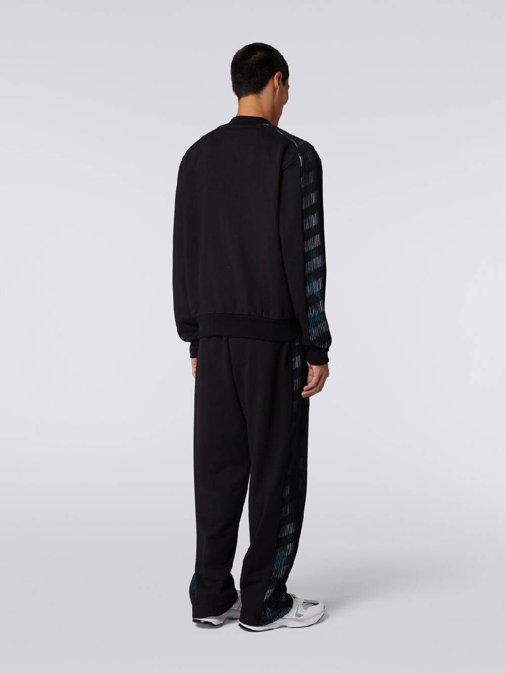 M Missoni Cardigan in felpa di cotone con dettagli in maglia zig zag Online Outlet