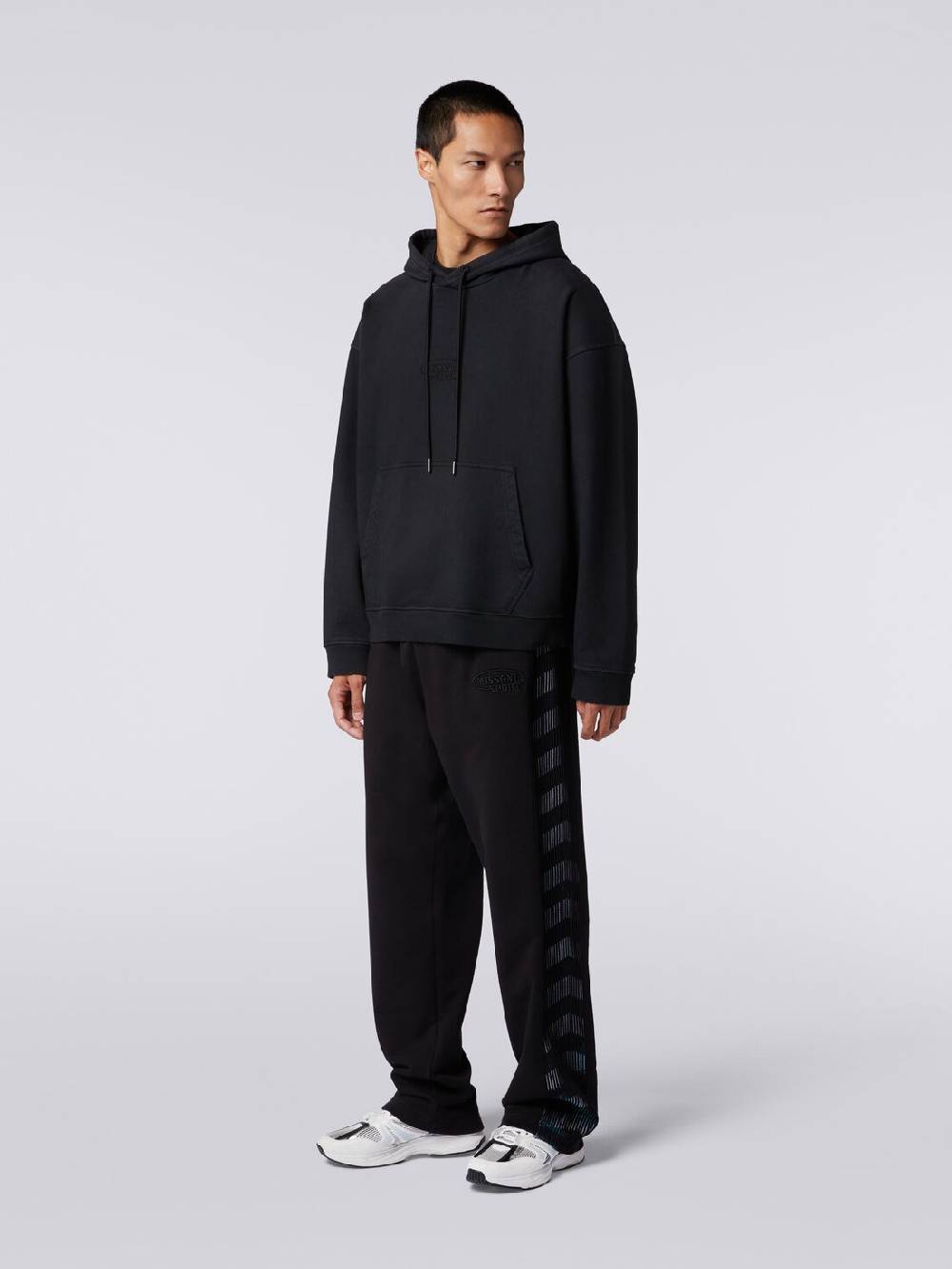 M Missoni Felpa in cotone con cappuccio e logo Offerta temporanea