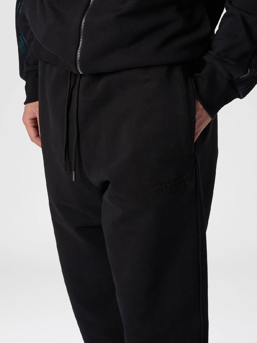 M Missoni Pantaloni in felpa di cotone con logo Grandi sconti
