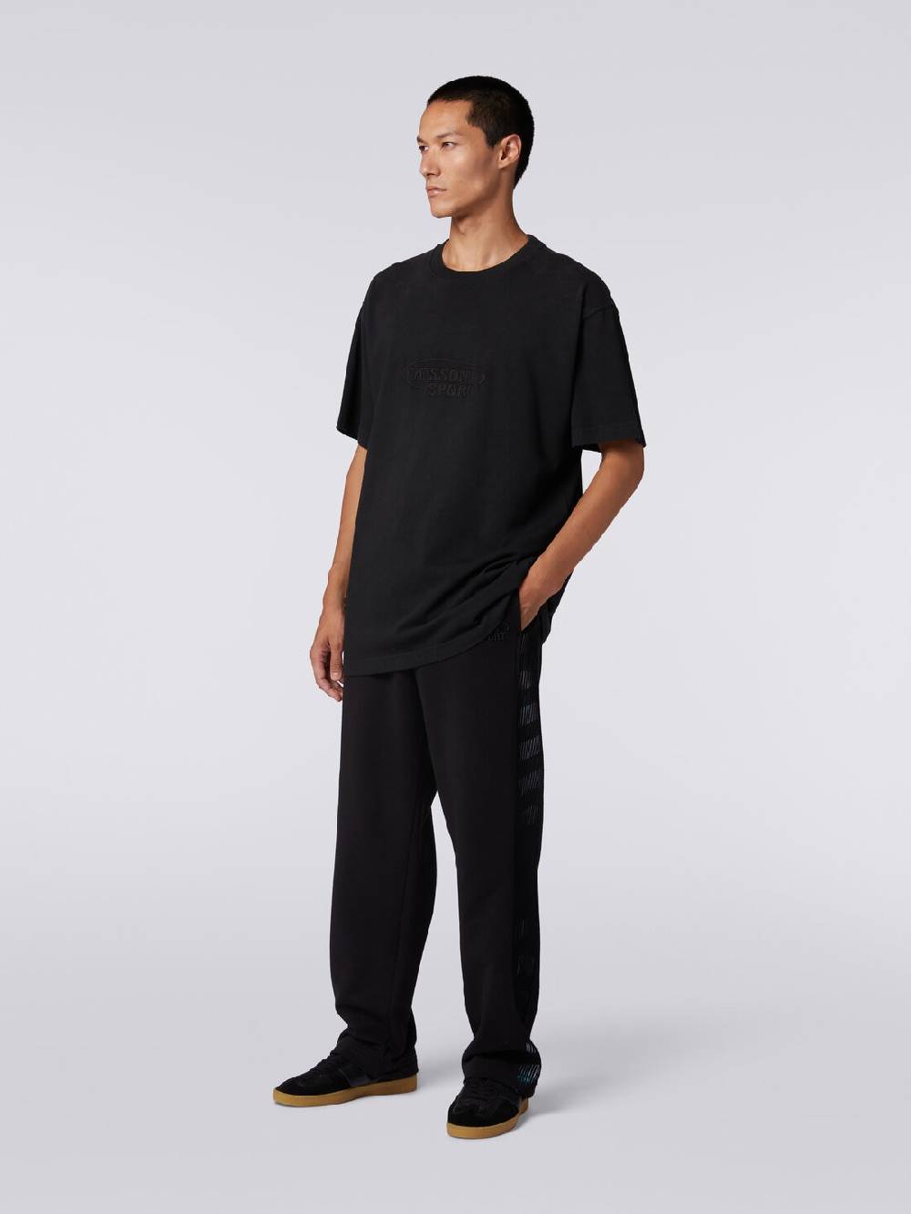 M Missoni T-shirt girocollo in cotone con logo Nuovi prodotti