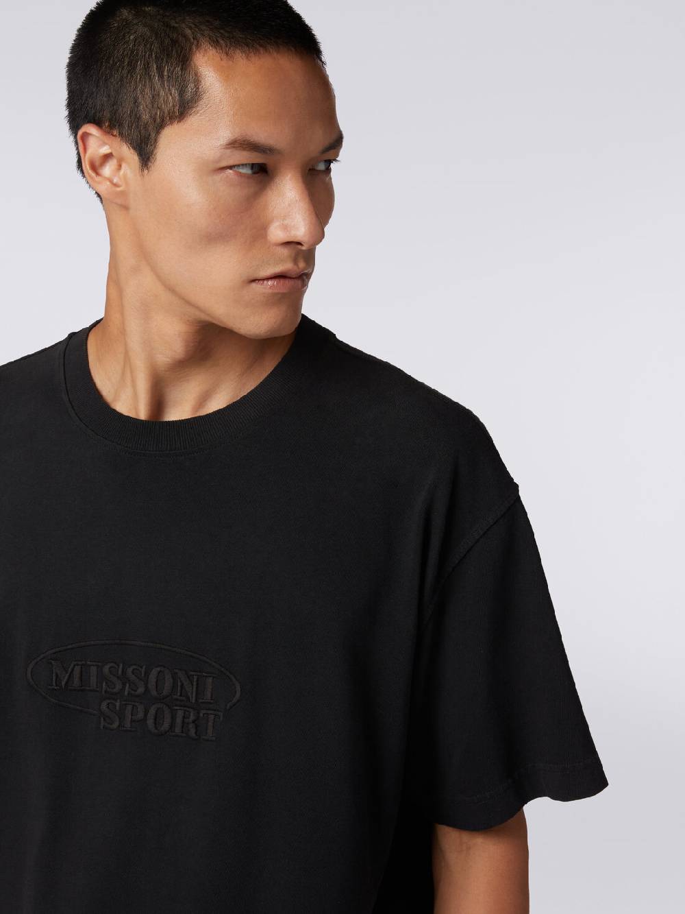 M Missoni T-shirt girocollo in cotone con logo Nuovi prodotti