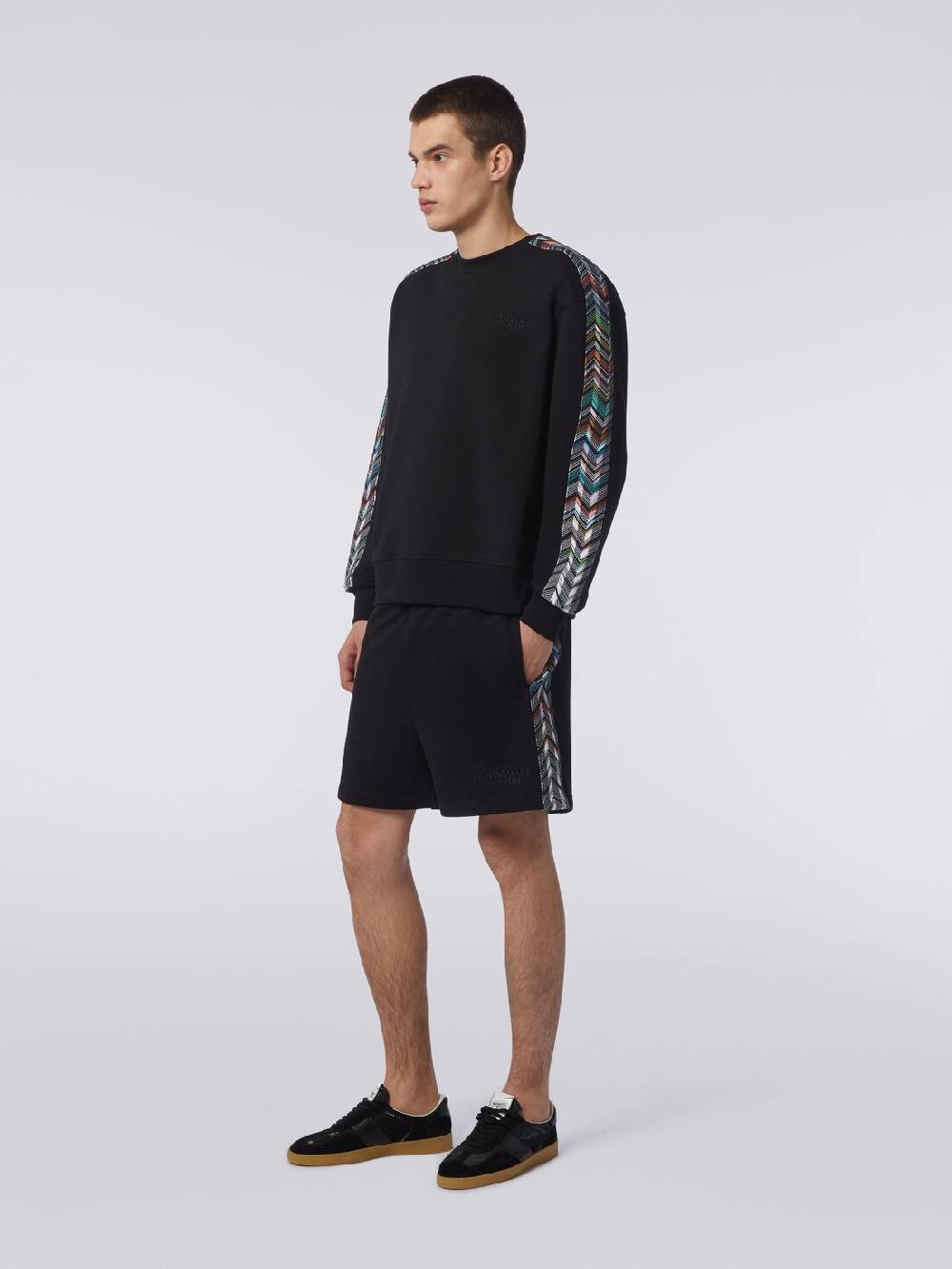 M Missoni Shorts in felpa con logo e bande laterali in maglia Bestseller