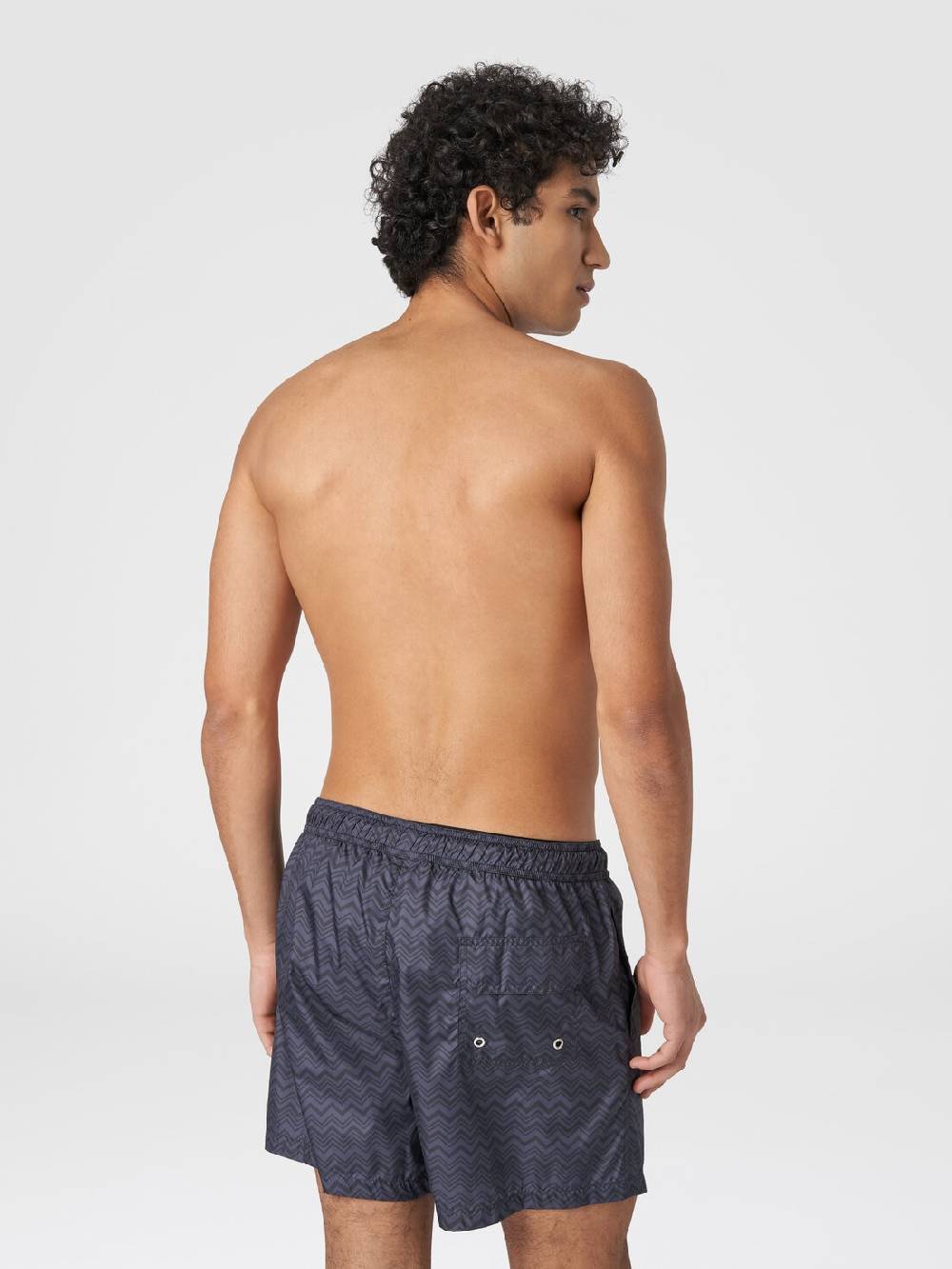 M Missoni Boxer mare con stampa zig zag tonale Liquidazione
