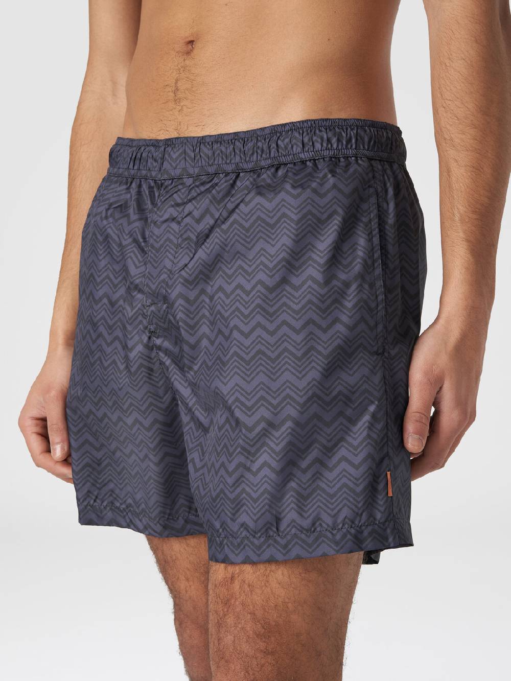 M Missoni Boxer mare con stampa zig zag tonale Liquidazione