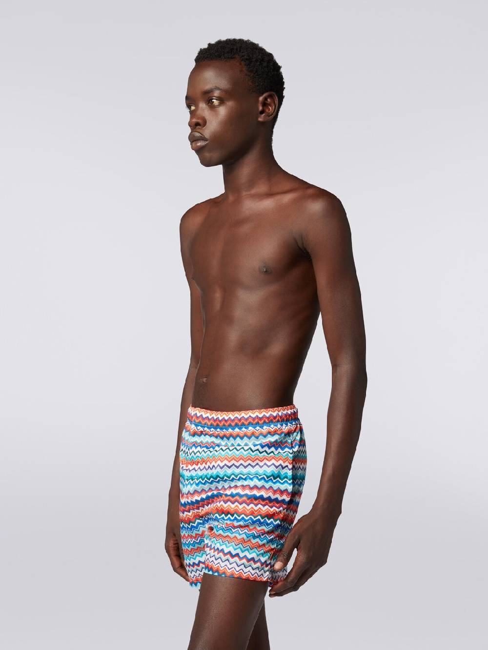 M Missoni Boxer mare in nylon stampa zig zag Offerte giornaliere