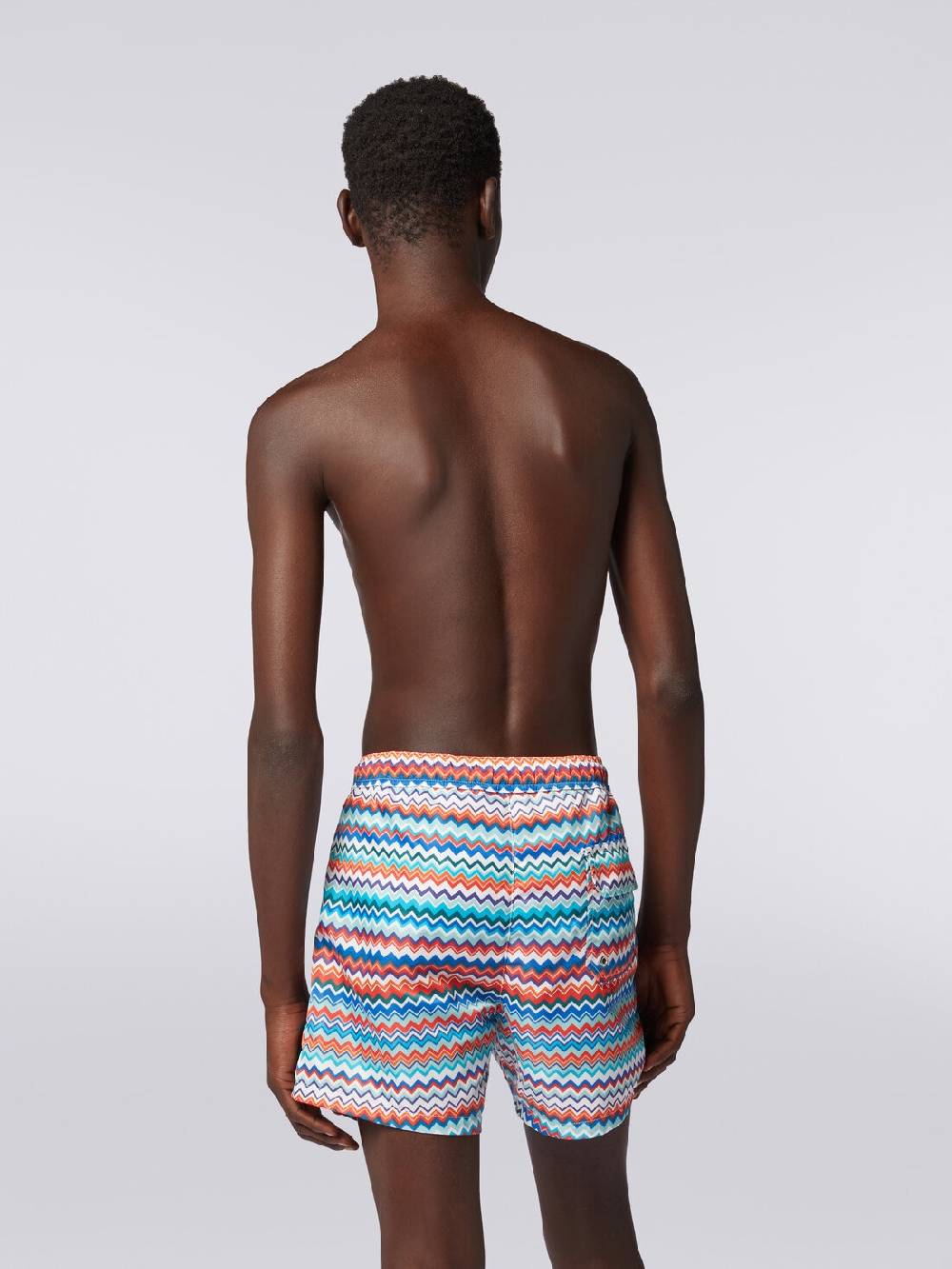 M Missoni Boxer mare in nylon stampa zig zag Offerte giornaliere
