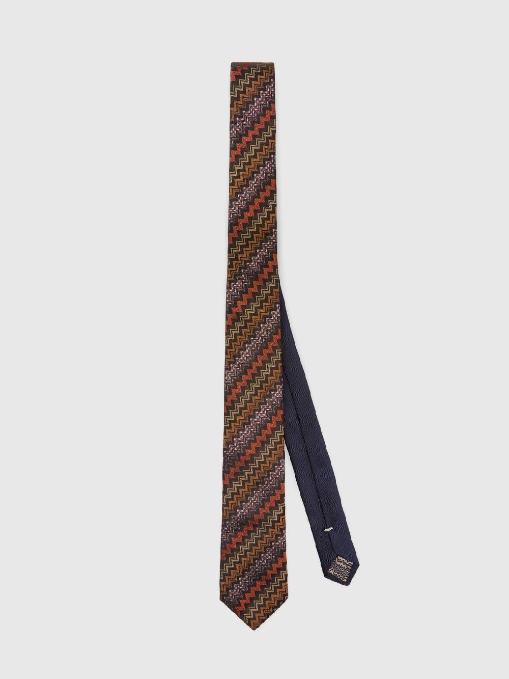 M Missoni Cravatta in seta con motivo zig zag Enormi risparmi