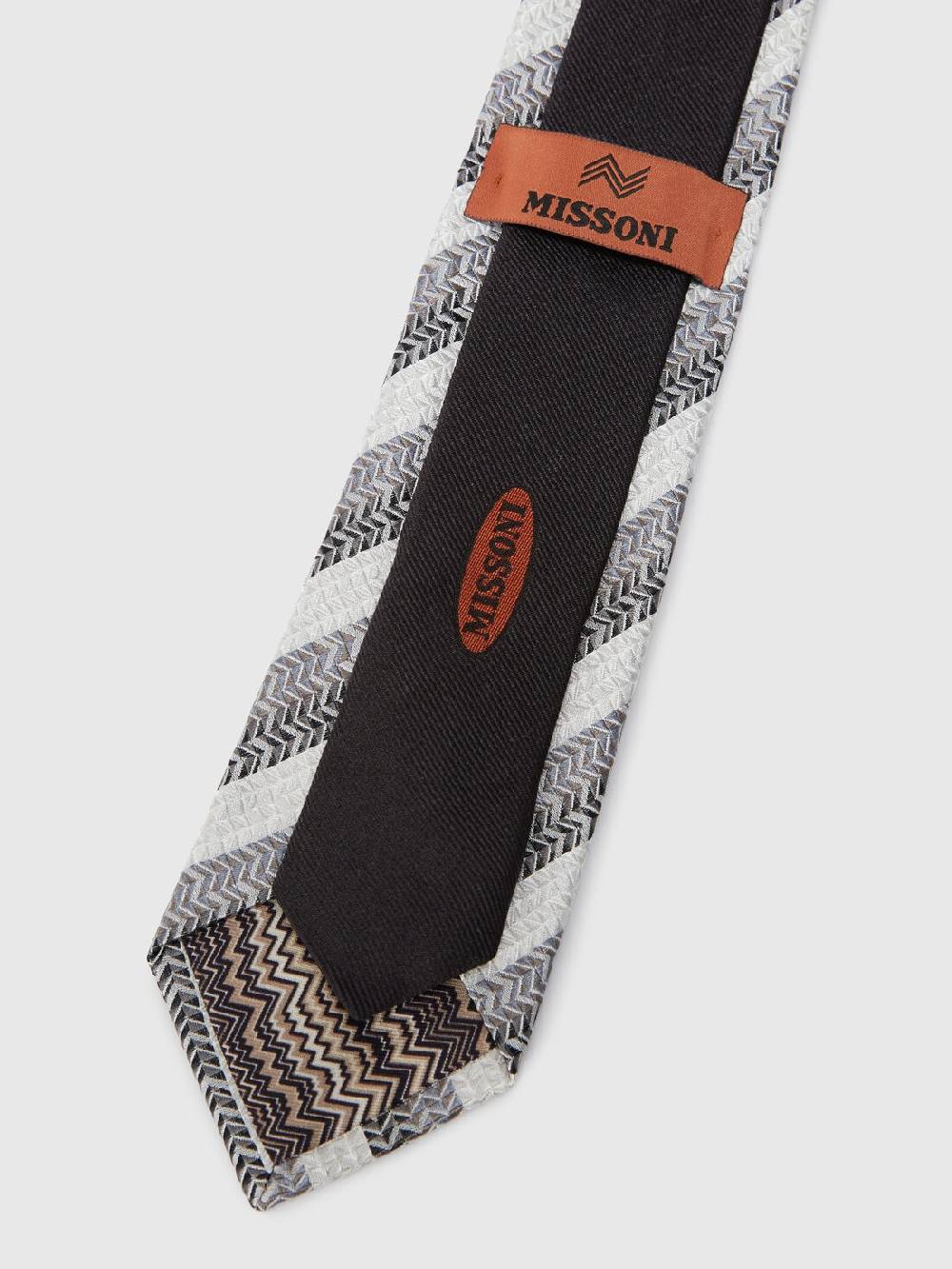 M Missoni Cravatta in seta con motivo chevron Super Saving Price