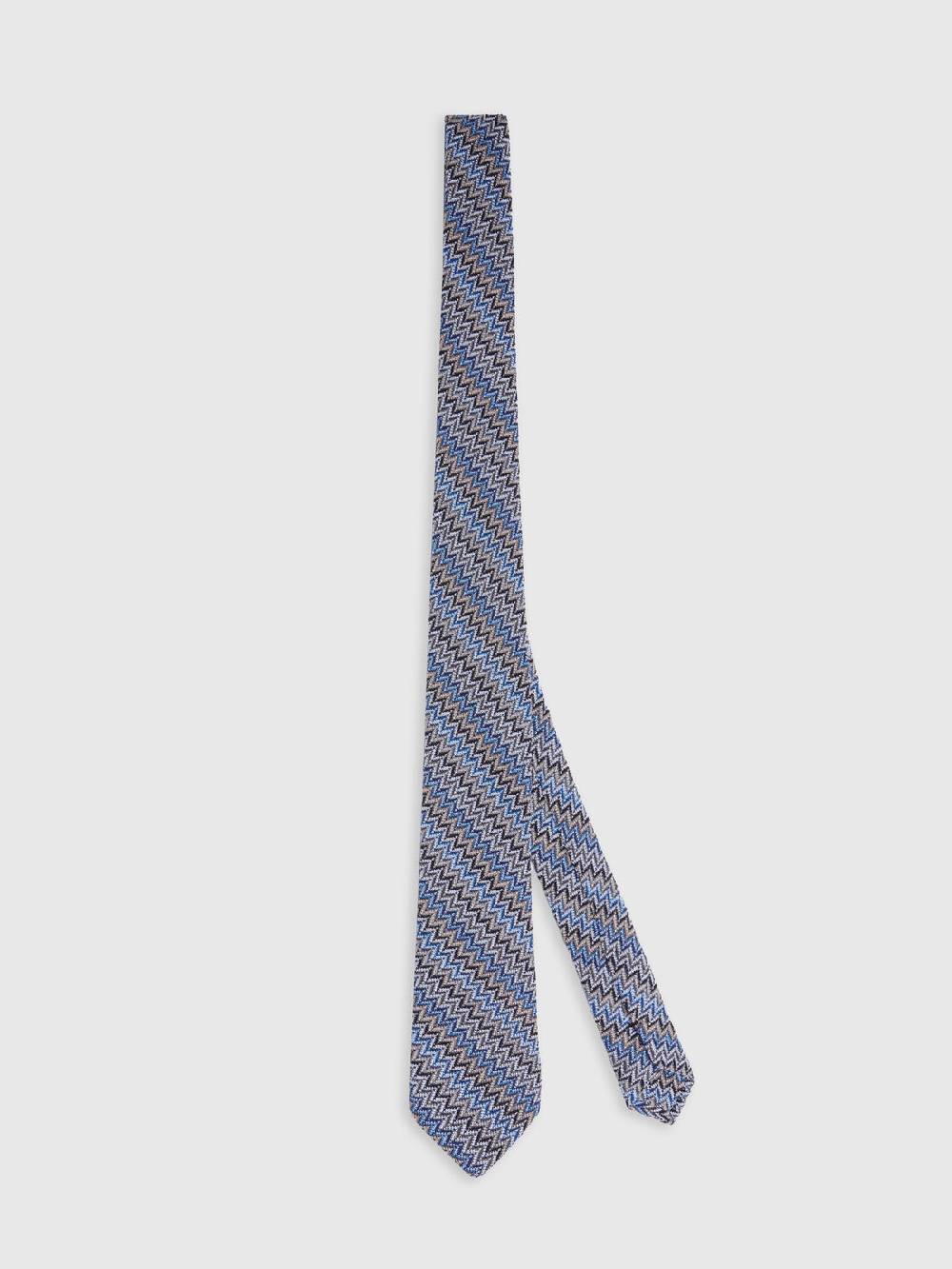 M Missoni Cravatta in viscosa e cotone zig zag Rilascio limitato
