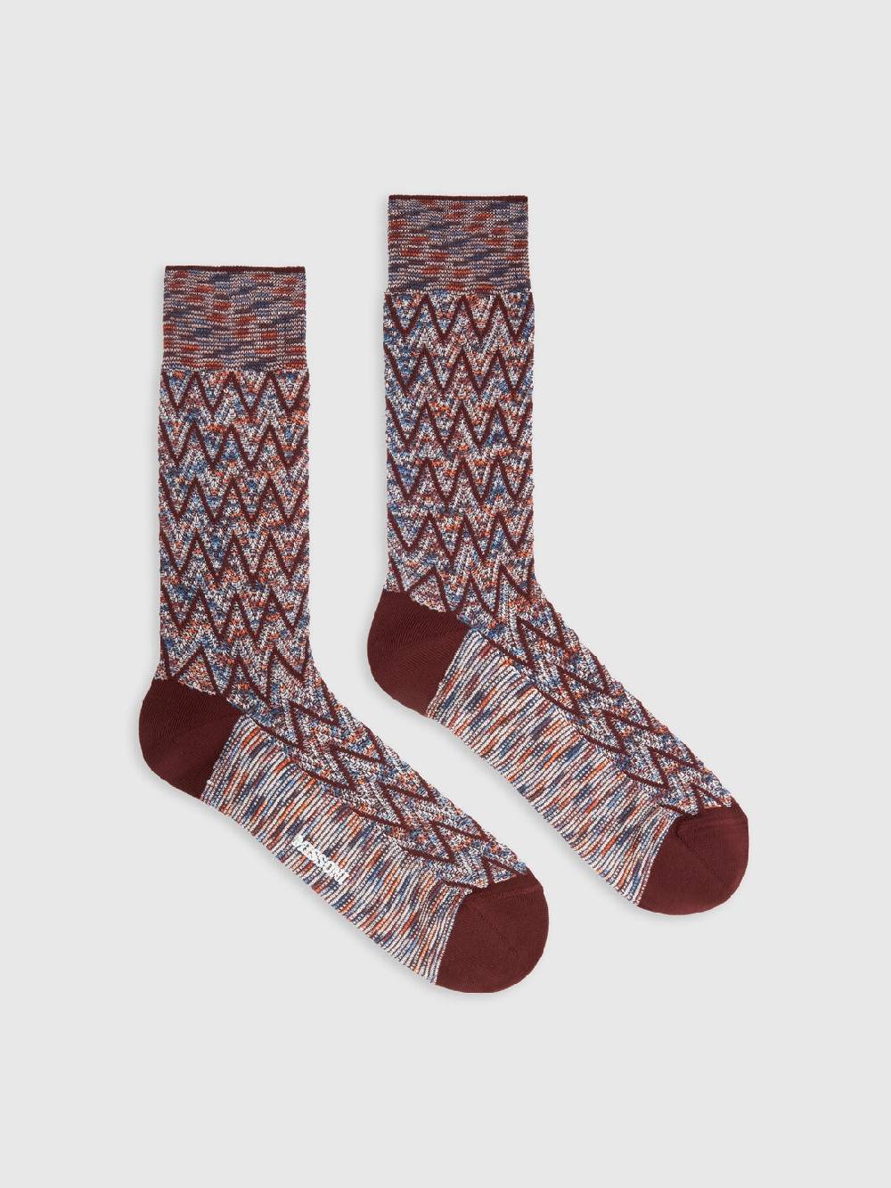 M Missoni Calzini corti in misto cotone zig zag Ultimi tre giorni