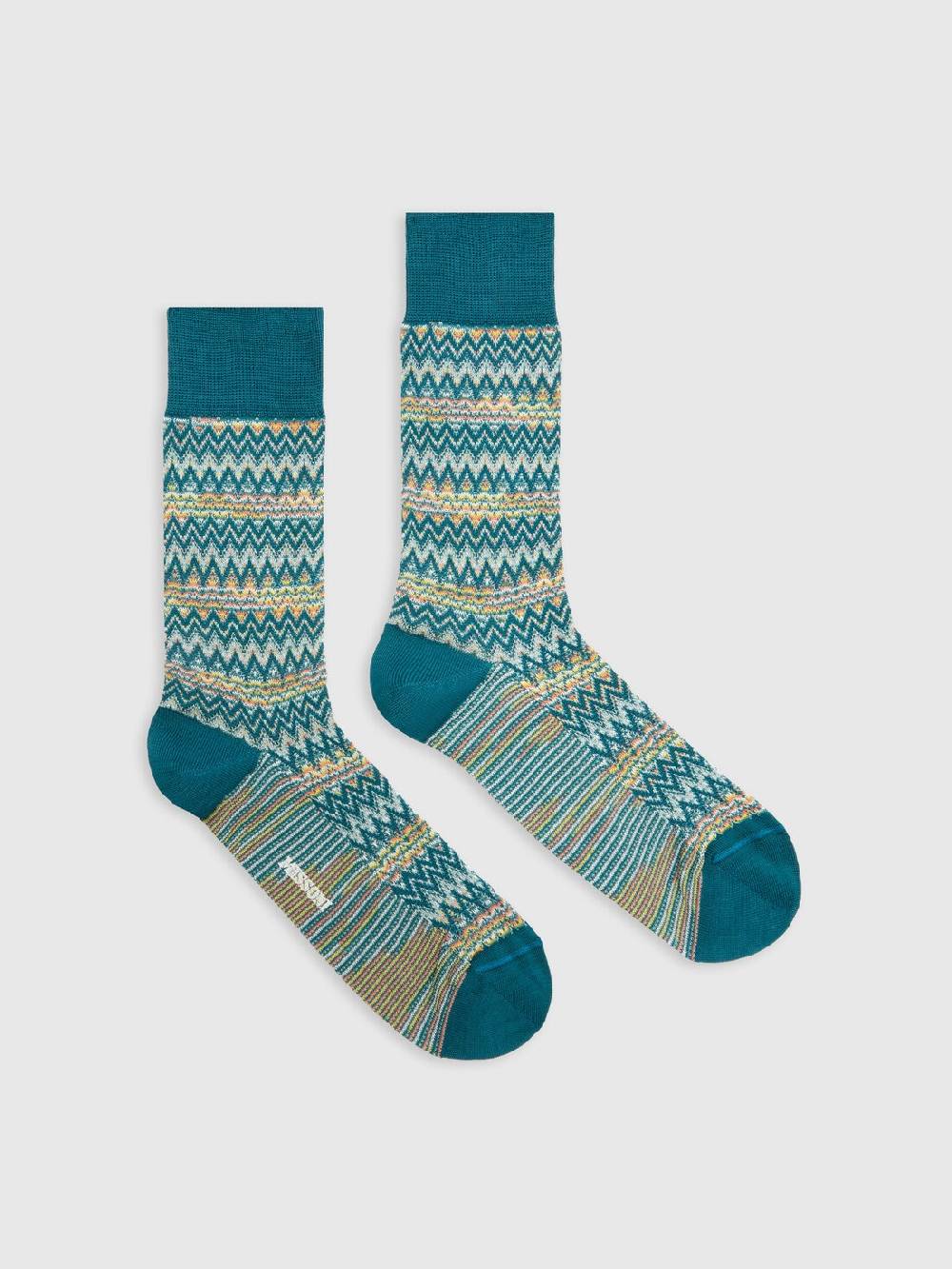 M Missoni Calzini corti in misto cotone chevron Latest stili