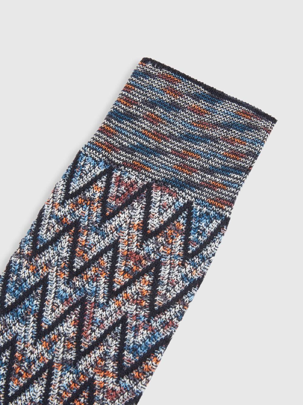 M Missoni Calzini corti in misto cotone zig zag Promozione temporanea