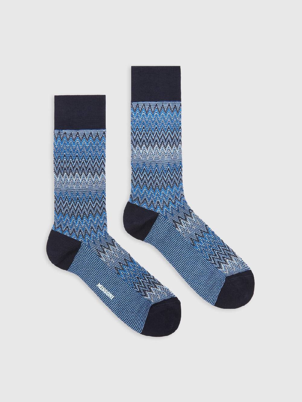 M Missoni Calzini corti in misto cotone chevron Fino al 50% di sconto