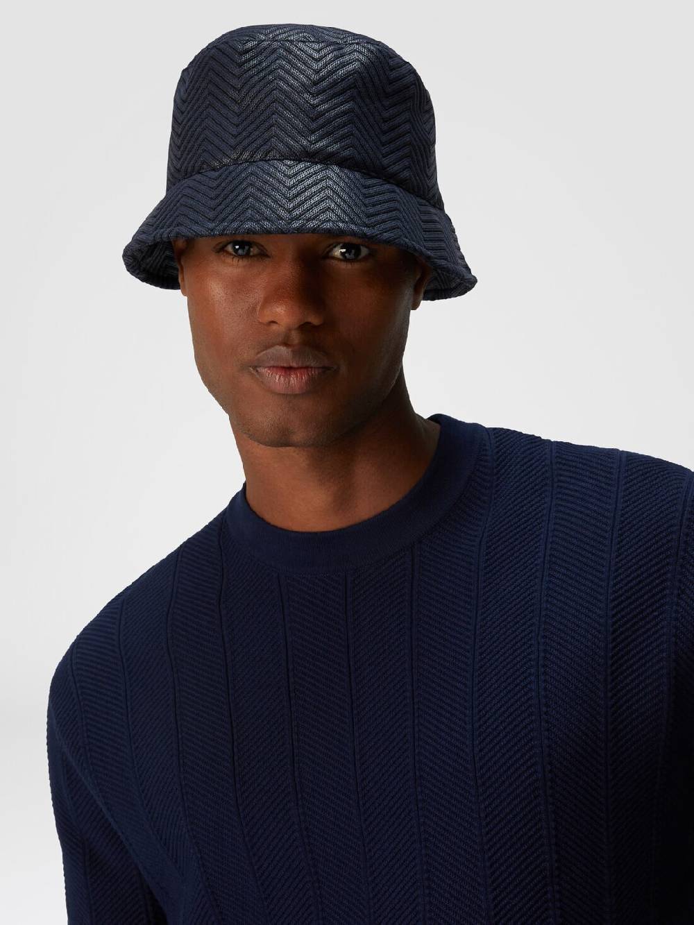 M Missoni Bucket hat in cotone e viscosa chevron Fino al 60% di sconto