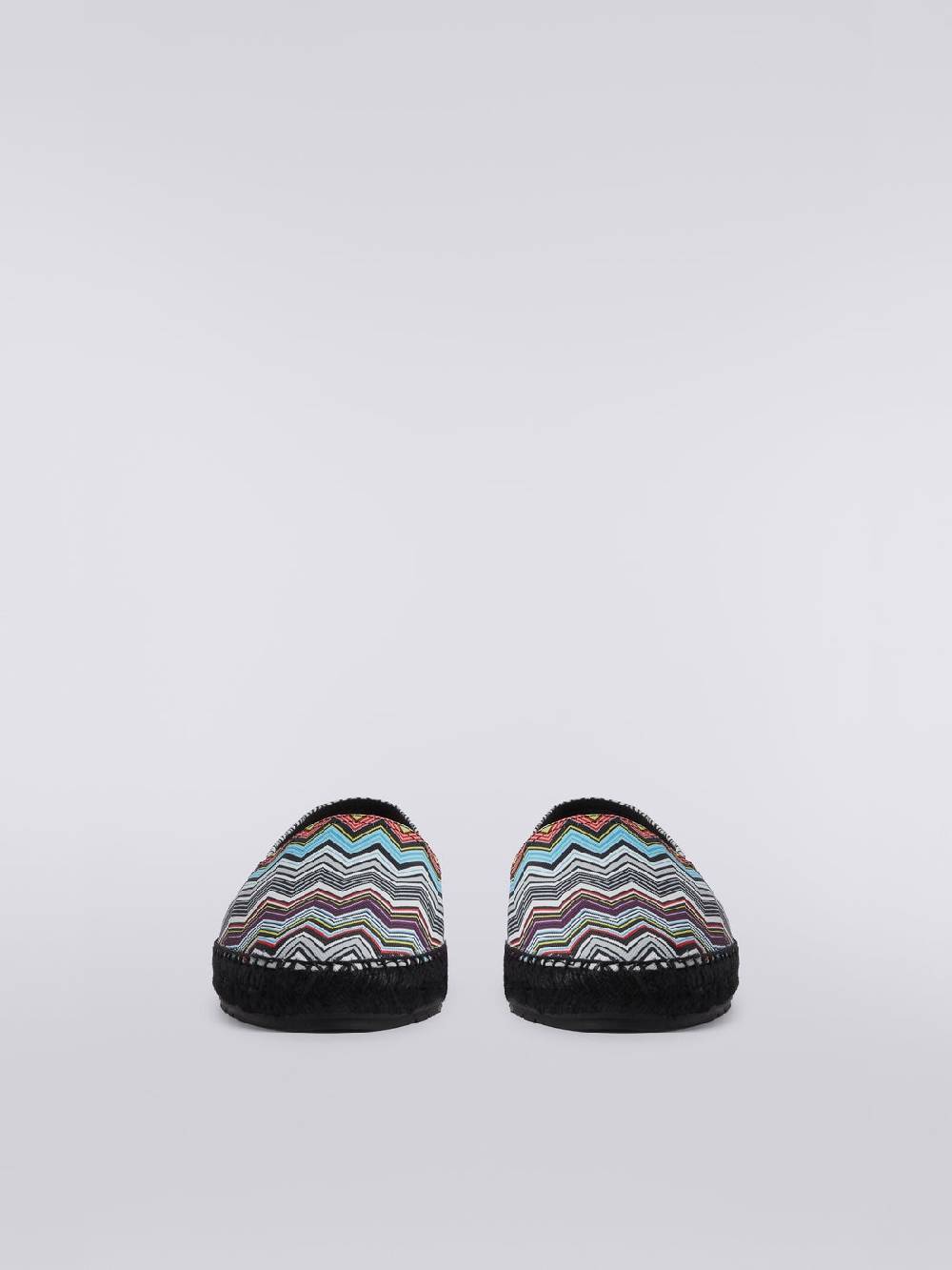 M Missoni Espadrilles flat in canvas stampato con scritta logo Trasporto libero internazionale