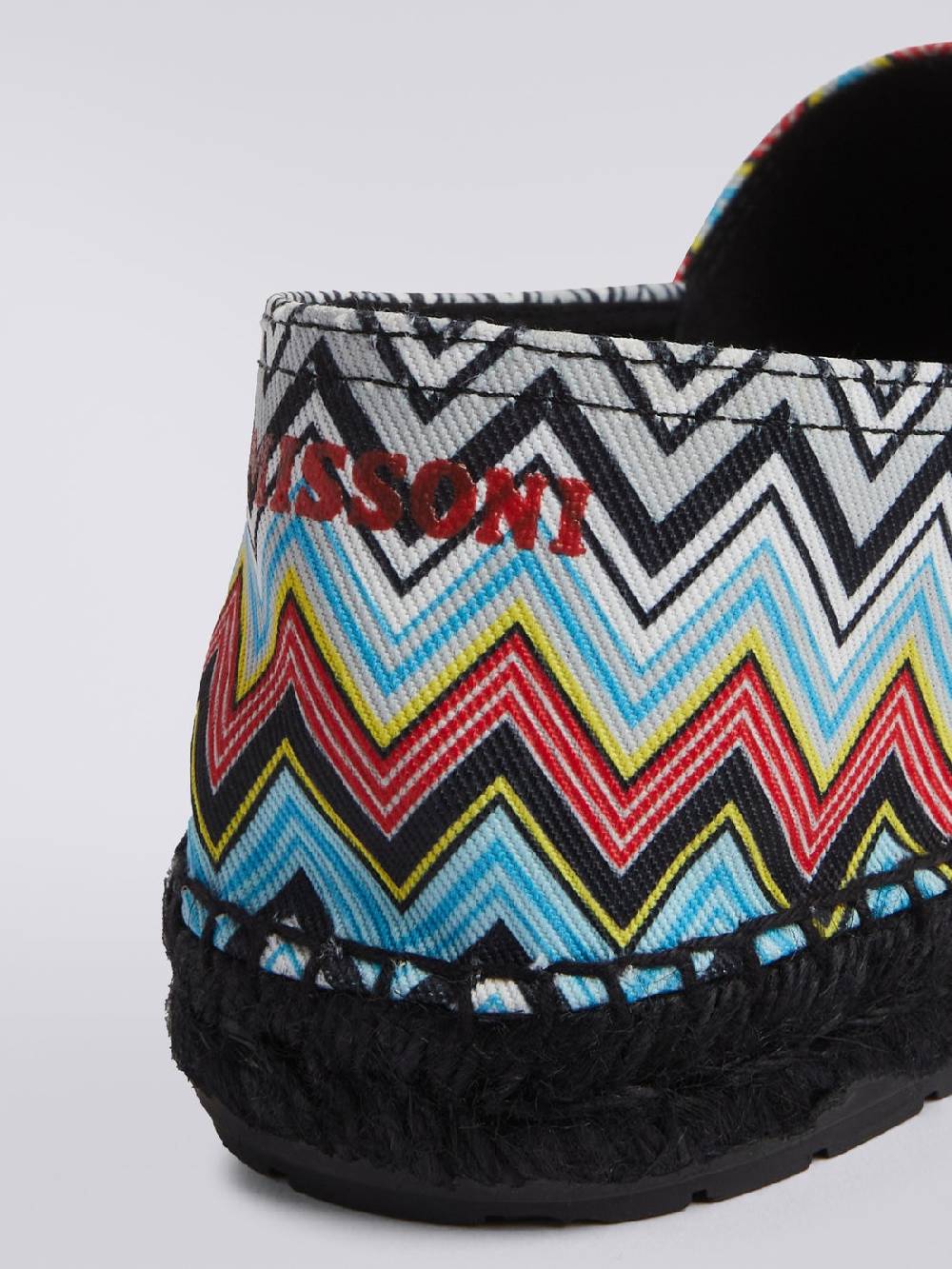 M Missoni Espadrilles flat in canvas stampato con scritta logo Trasporto libero internazionale