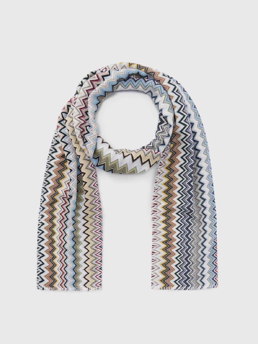 M Missoni Sciarpa in maglia di cotone chevron Duty-free
