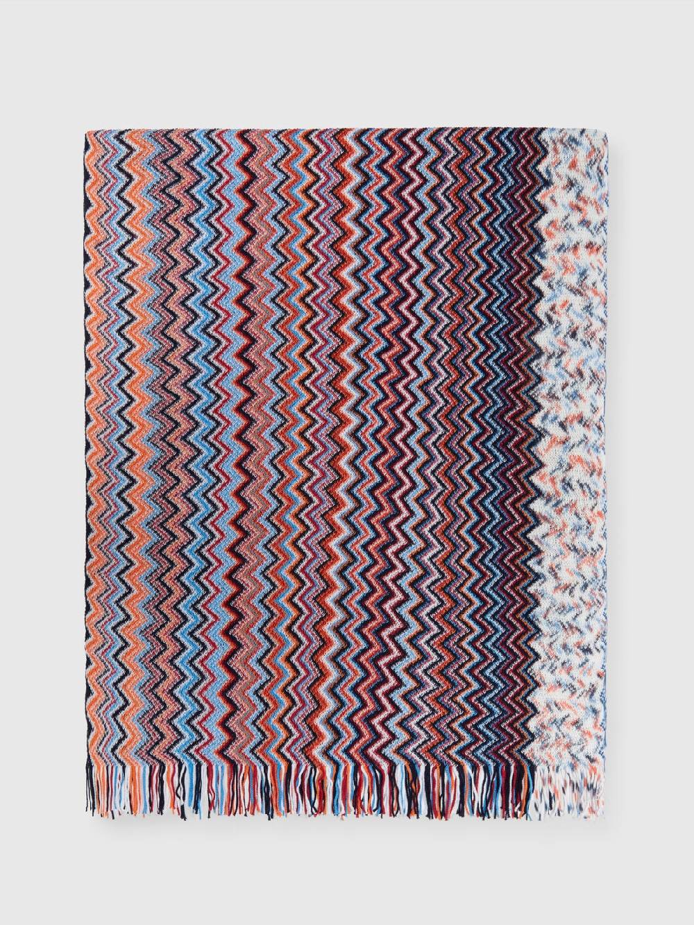 M Missoni Sciarpa in cotone chevron con frange 2025