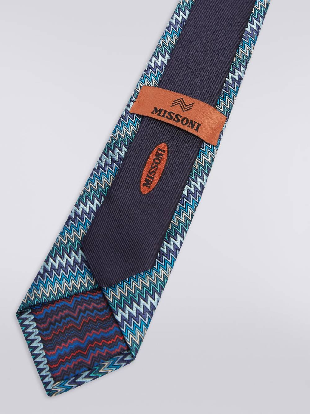 M Missoni Cravatta in seta zig zag Vendita