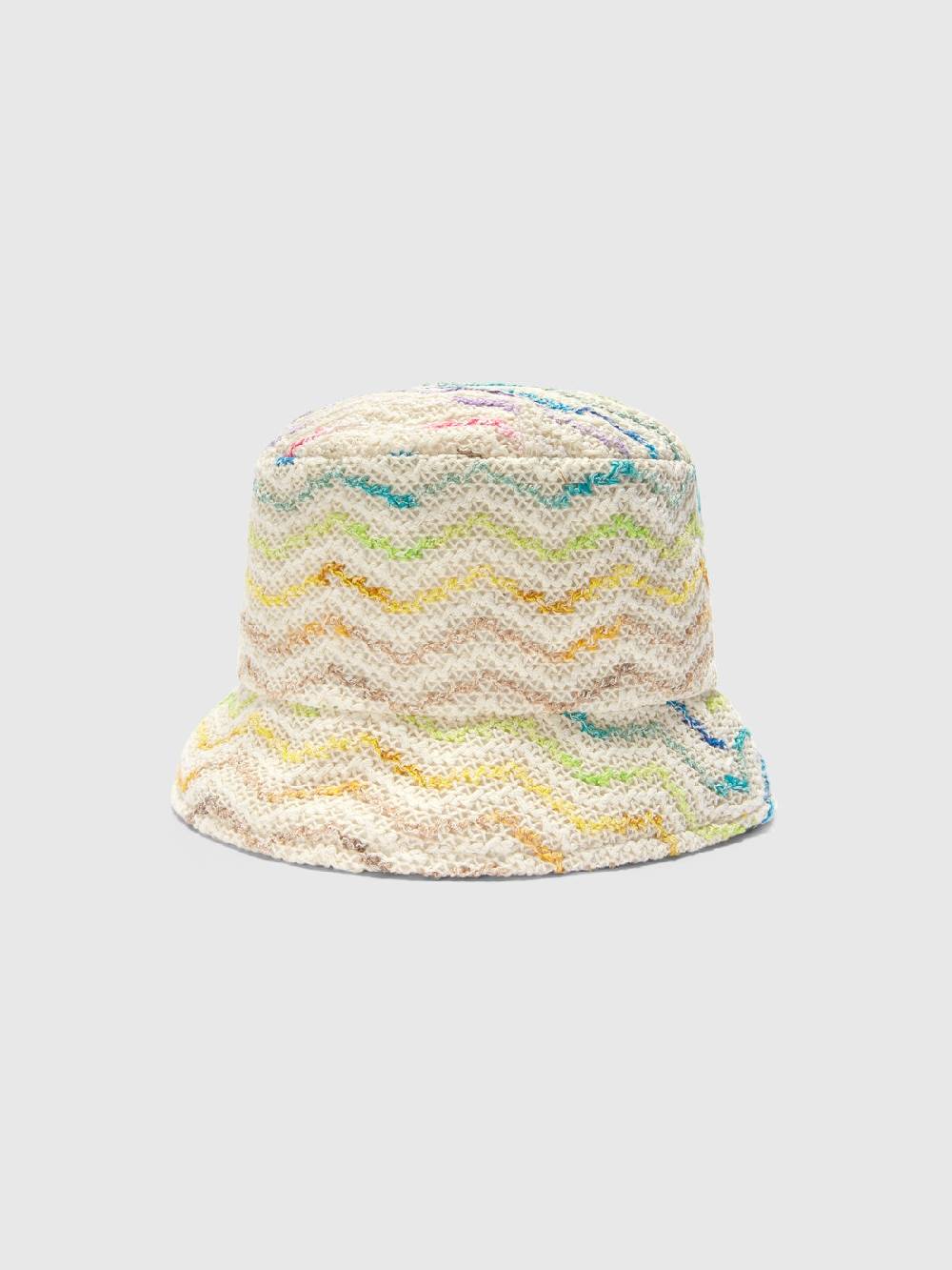 M Missoni Bucket hat in maglia di misto cotone chevron Spedizione Gratuita