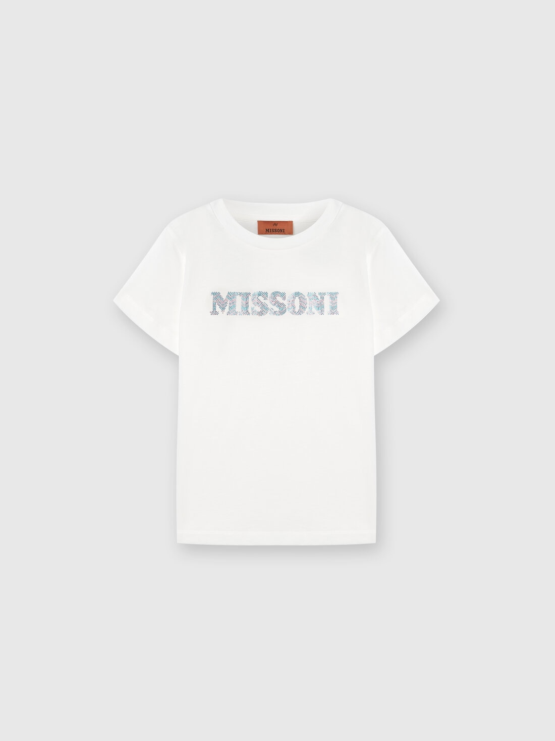 M Missoni T-shirt in jersey di cotone logata Pezzi Unici