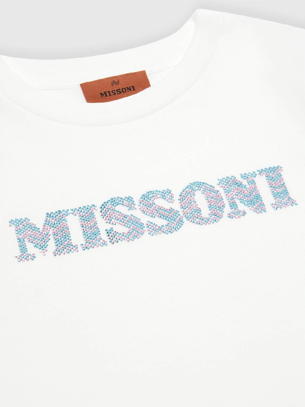 M Missoni T-shirt in jersey di cotone logata Pezzi Unici