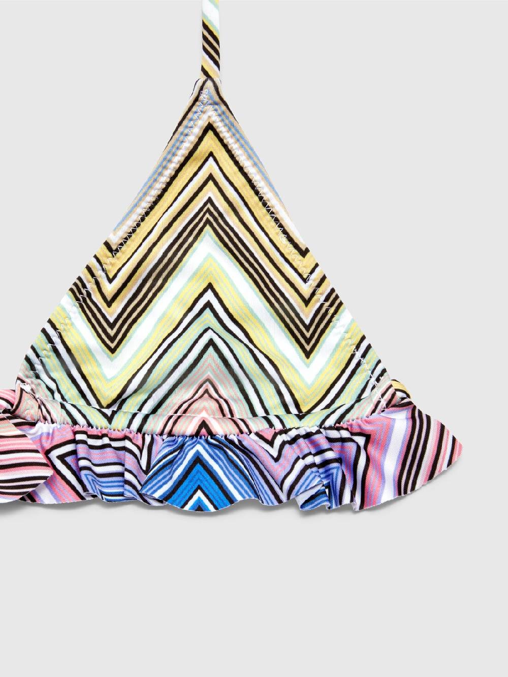 M Missoni Bikini chevron con volant e scritta logo Promozione Limitata