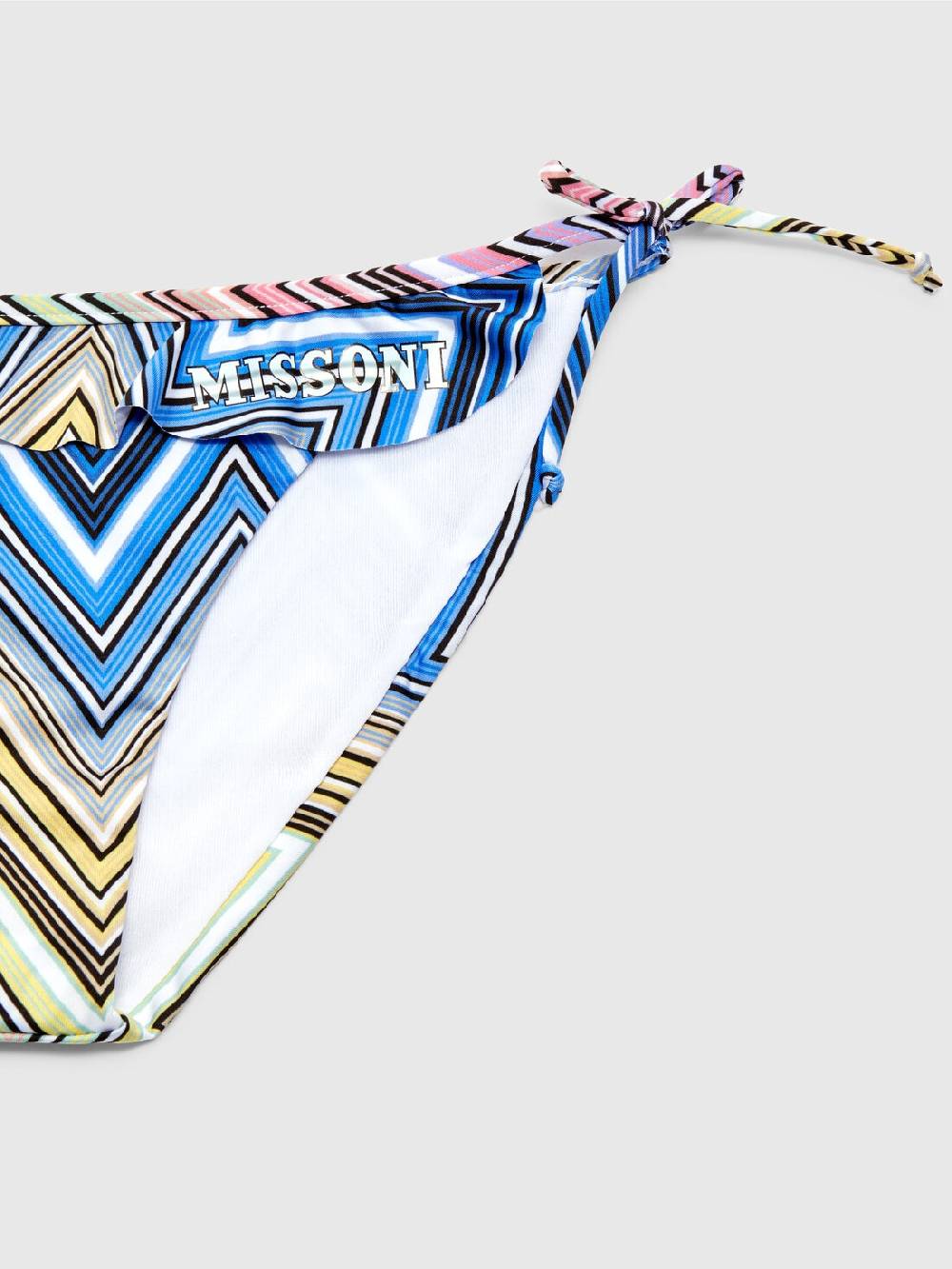 M Missoni Bikini chevron con volant e scritta logo Promozione Limitata