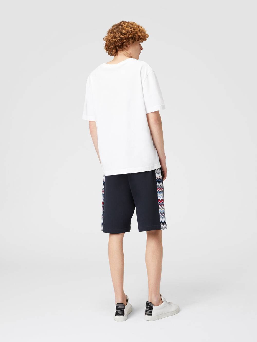 M Missoni Shorts in cotone con inserti chevron Novità