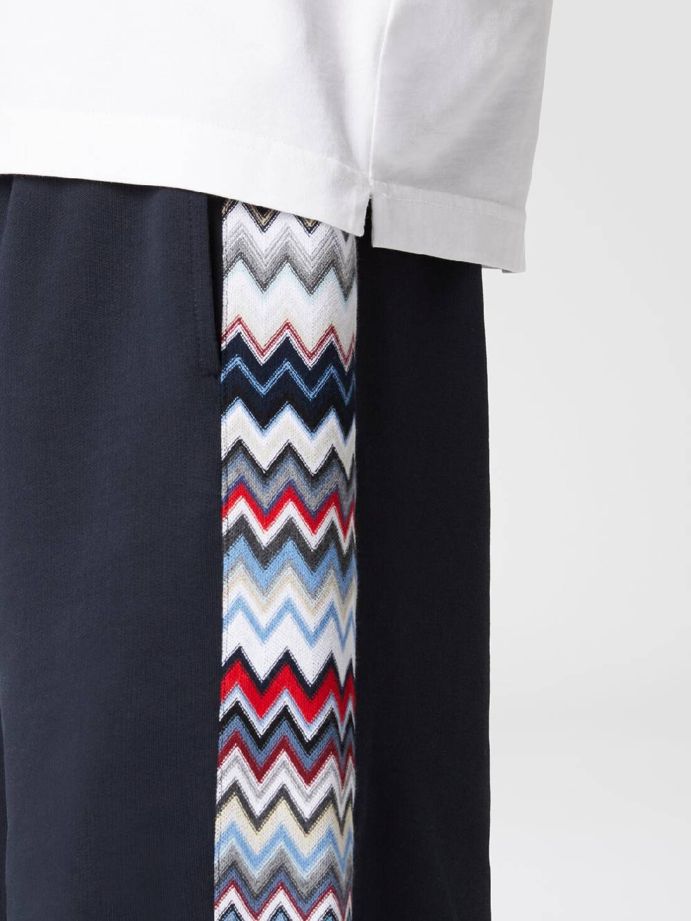 M Missoni Shorts in cotone con inserti chevron Novità