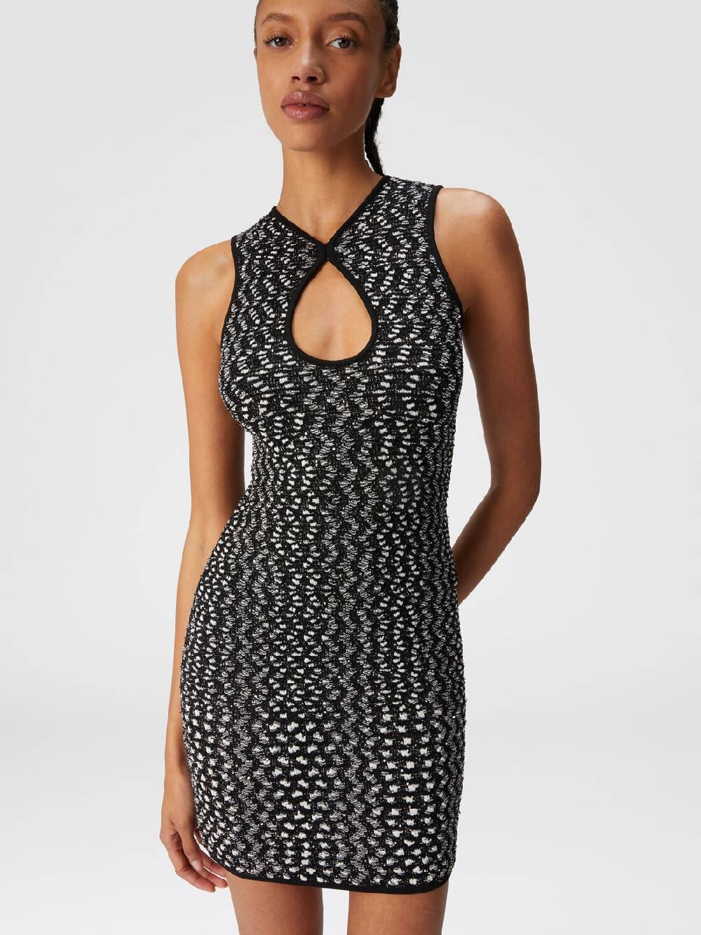 M Missoni Mini-abito senza maniche zig zag con paillettes Offerta