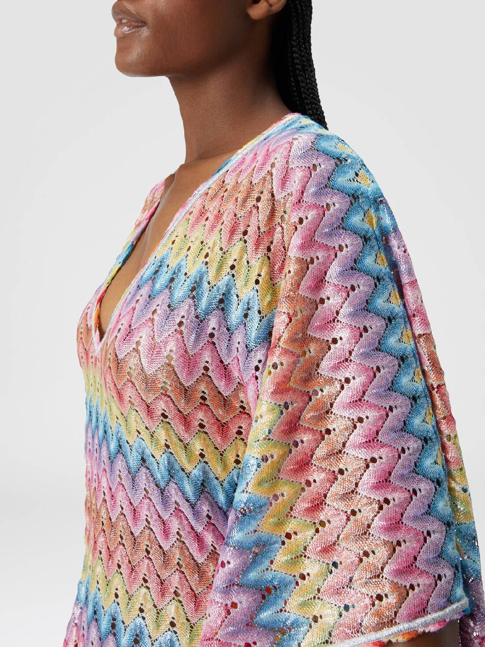 M Missoni Caftano copricostume lungo in pizzo spalmato Economico