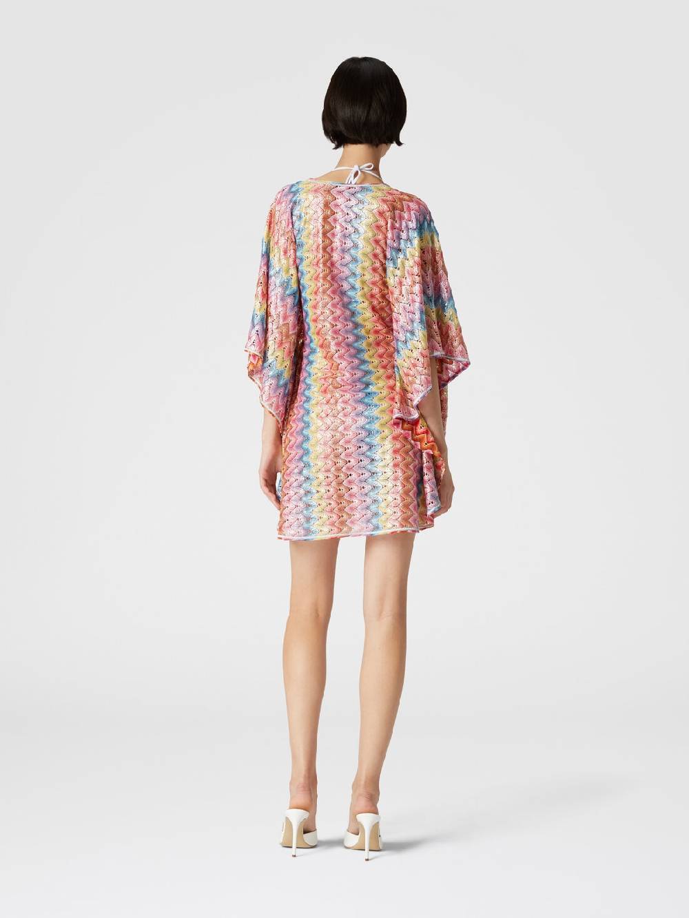 M Missoni Caftano copricostume corto in pizzo spalmato Online
