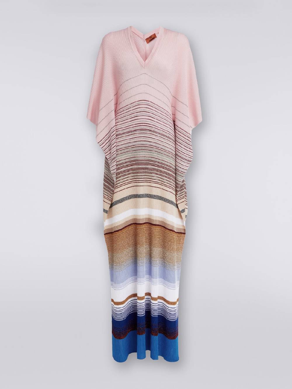 M Missoni Caftano copricostume lungo in maglia a costine rigata con lurex Offerte