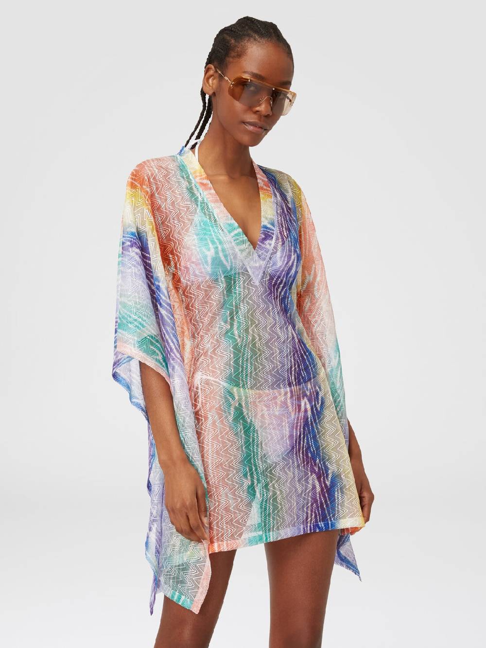 M Missoni Caftano copricostume corto stampa tie-dye Hotsell