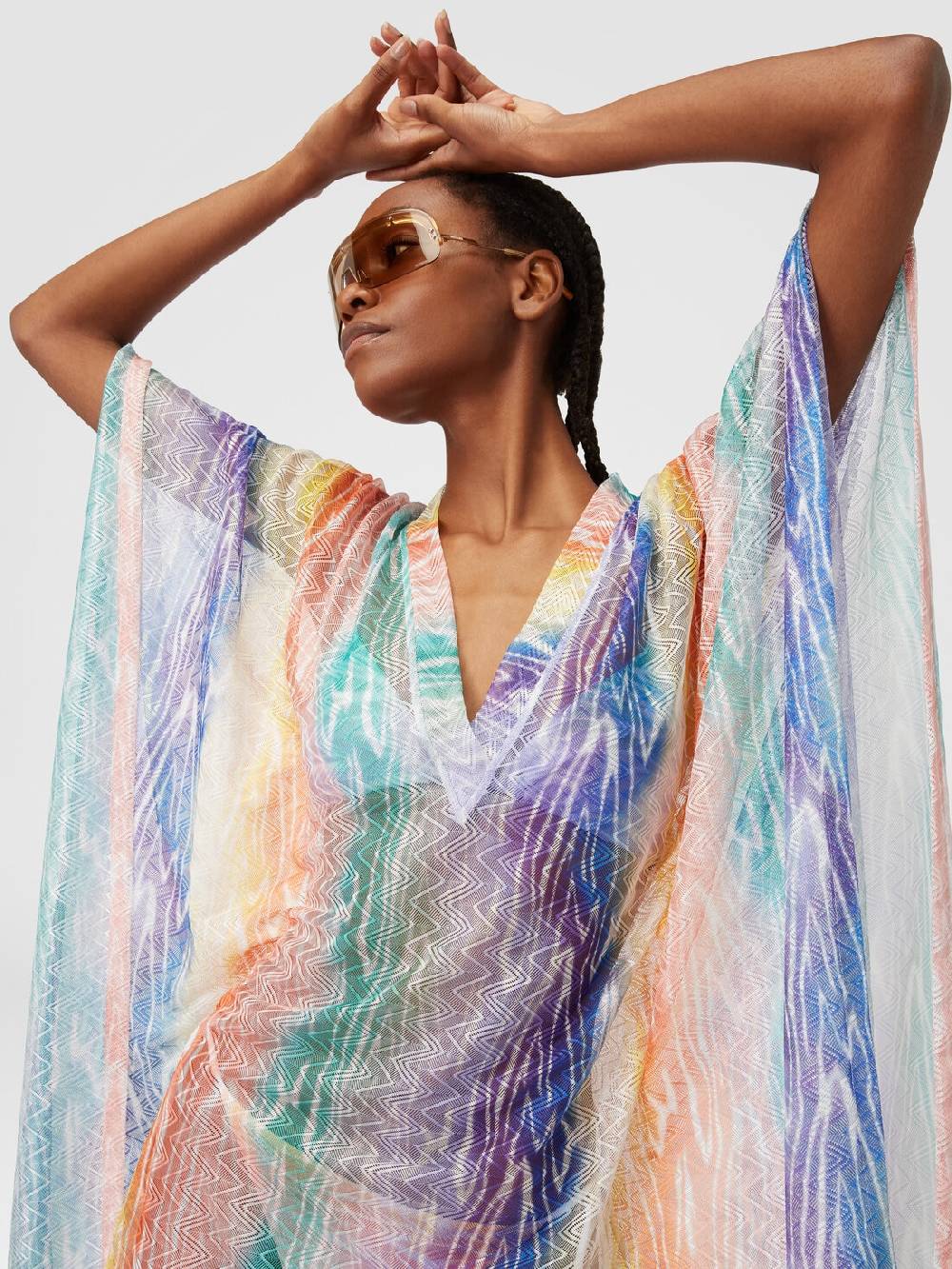 M Missoni Caftano copricostume corto stampa tie-dye Hotsell