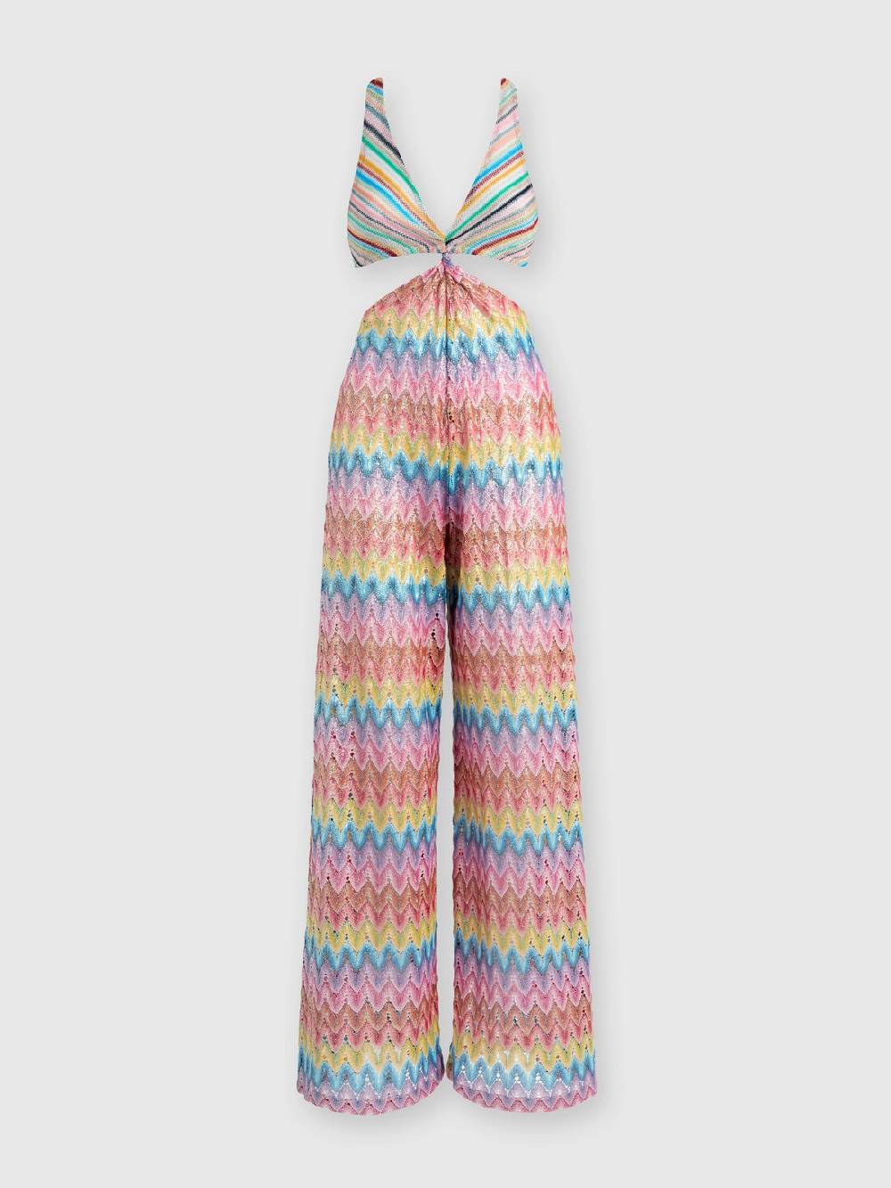 M Missoni Tuta patchwork in misto cotone con dettagli cut out Vendita Calda