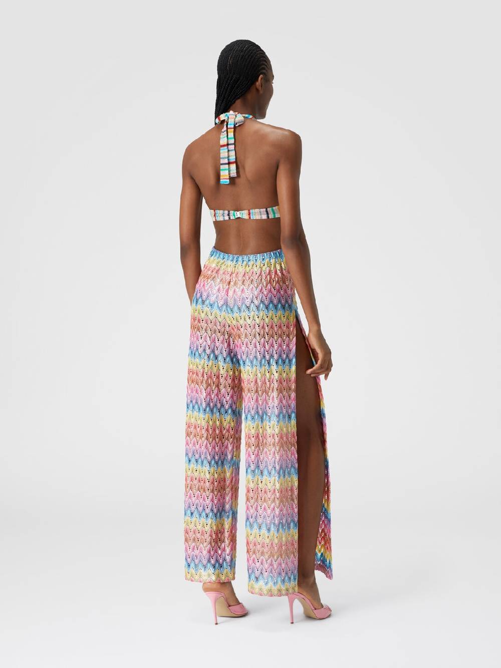 M Missoni Tuta patchwork in misto cotone con dettagli cut out Vendita Calda