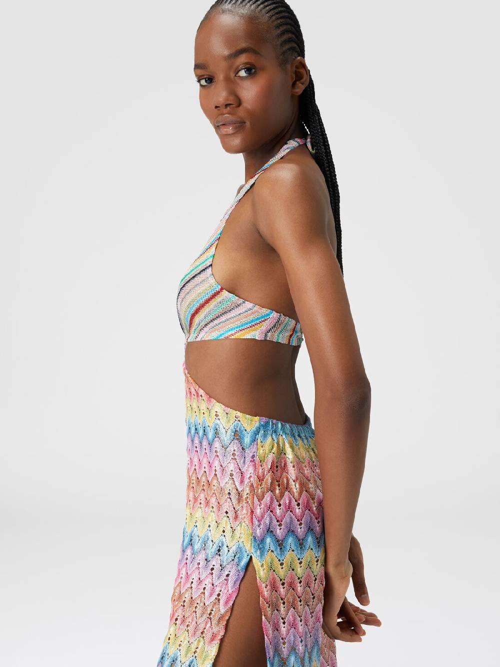M Missoni Tuta patchwork in misto cotone con dettagli cut out Vendita Calda