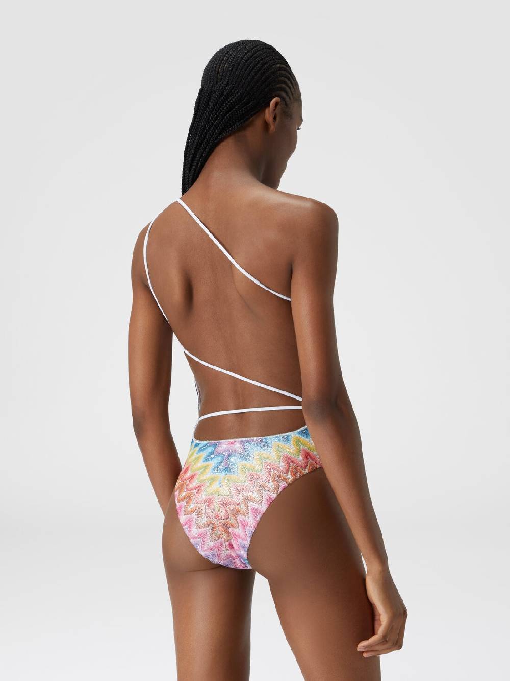 M Missoni Costume intero monospalla in pizzo spalmato I Più Venduti