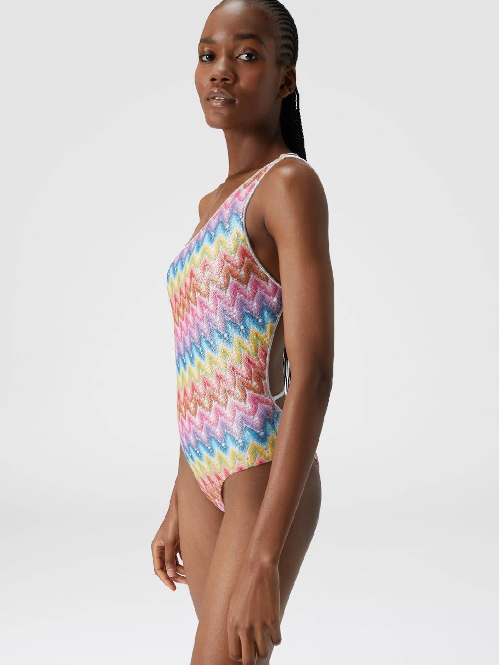 M Missoni Costume intero monospalla in pizzo spalmato I Più Venduti