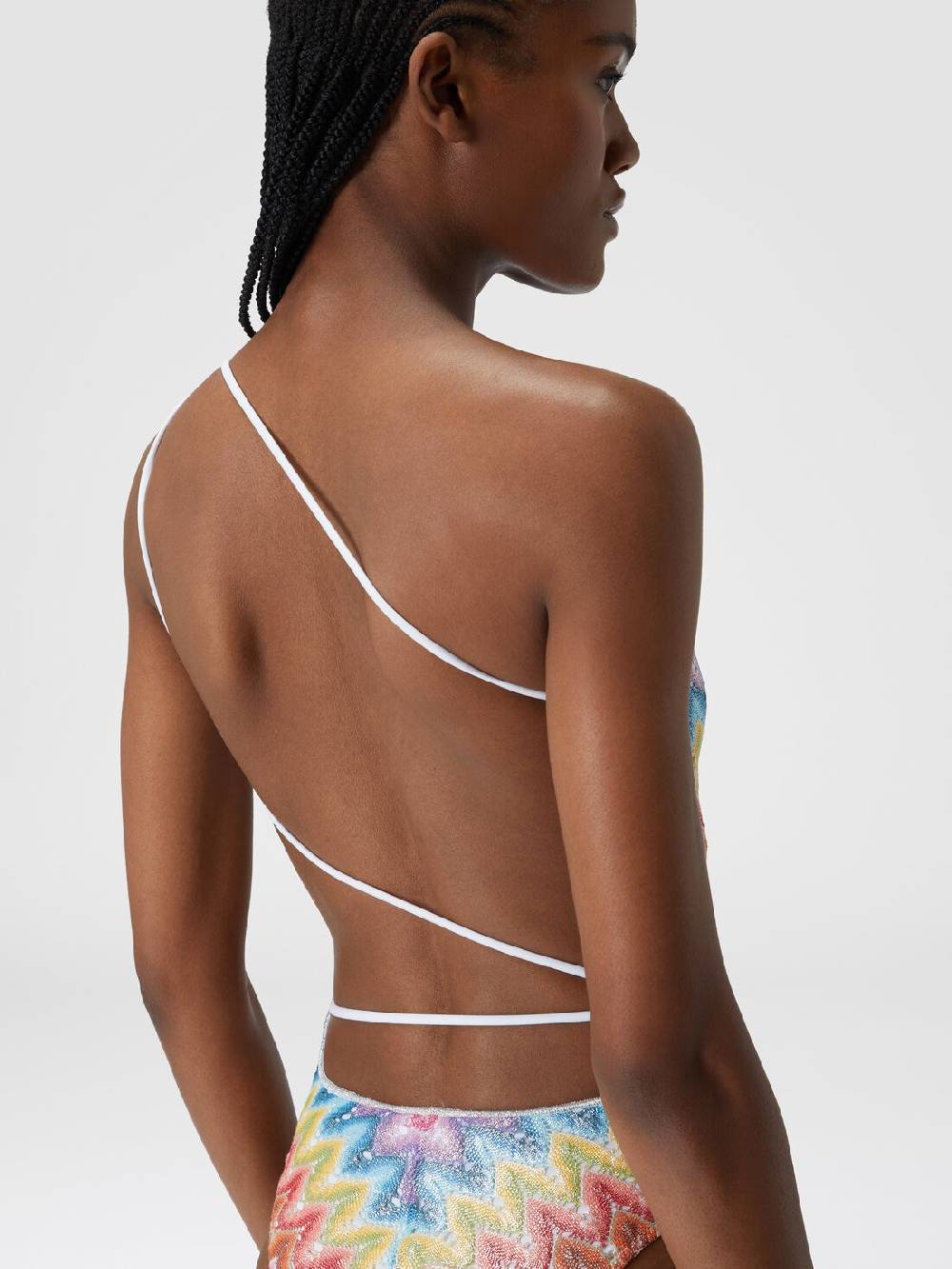 M Missoni Costume intero monospalla in pizzo spalmato I Più Venduti