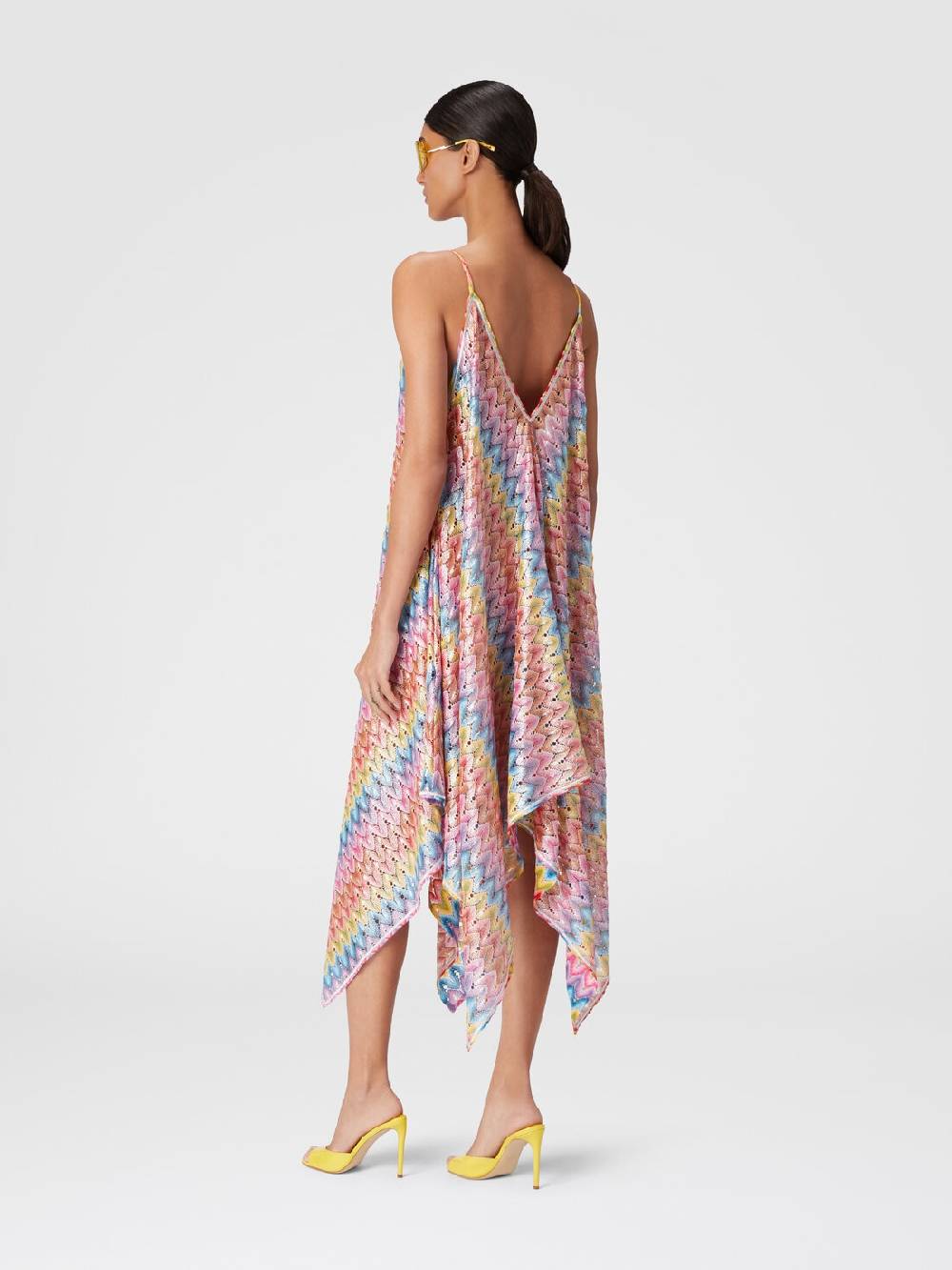 M Missoni Abito copricostume a foulard in pizzo spalmato Vendite Flash