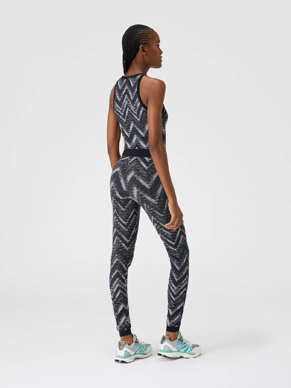 M Missoni Top in maglia chevron con logo Moda
