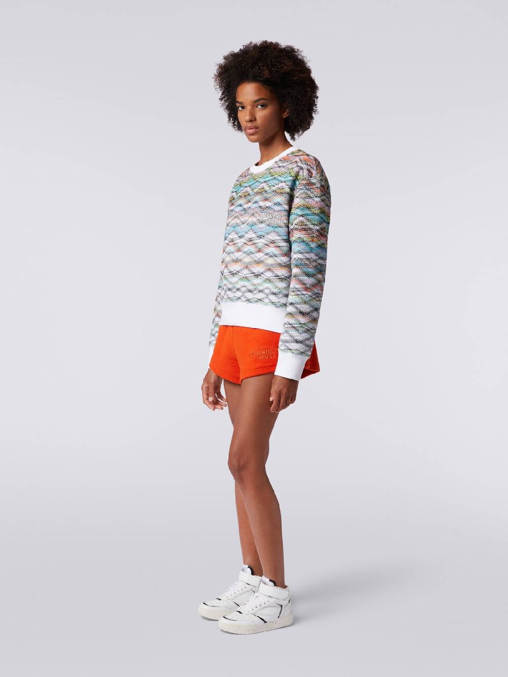 M Missoni Felpa girocollo in maglia con lurex e logo Spedizione gratuita