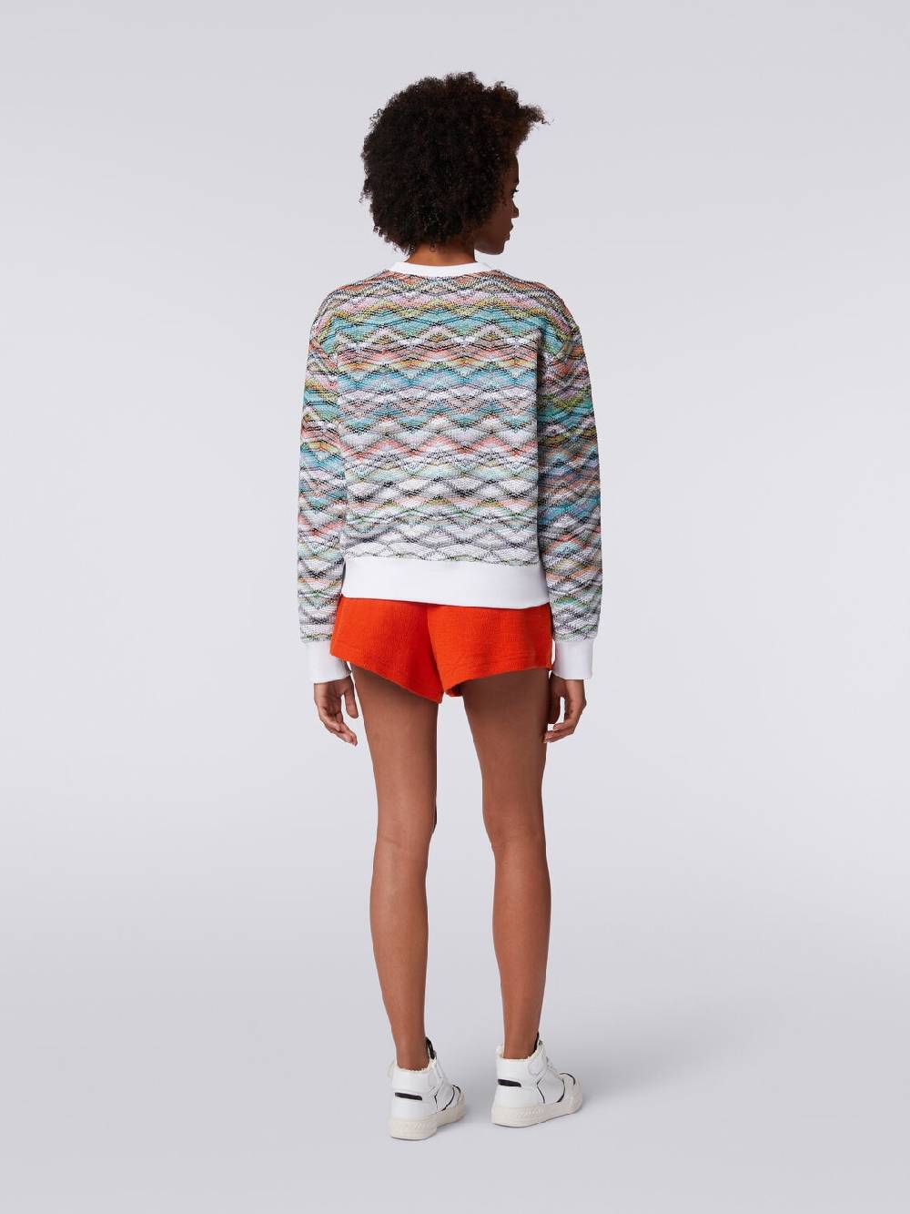M Missoni Felpa girocollo in maglia con lurex e logo Spedizione gratuita