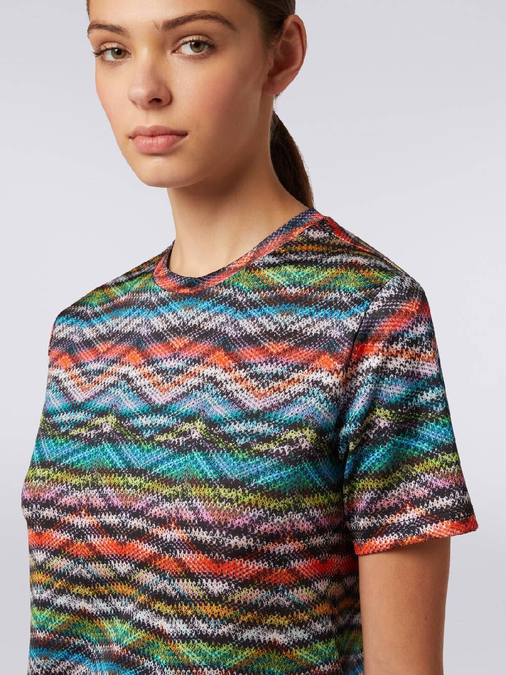 M Missoni T-shirt in nylon stretch stampato Negozio online di fabbrica