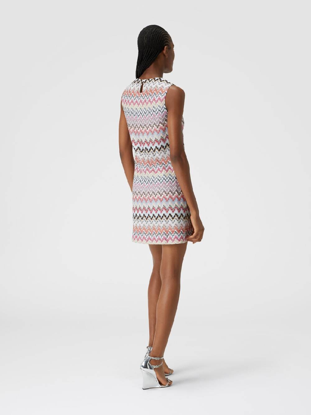 M Missoni Mini-abito in misto viscosa lamé zig zag Comprare a buon mercato