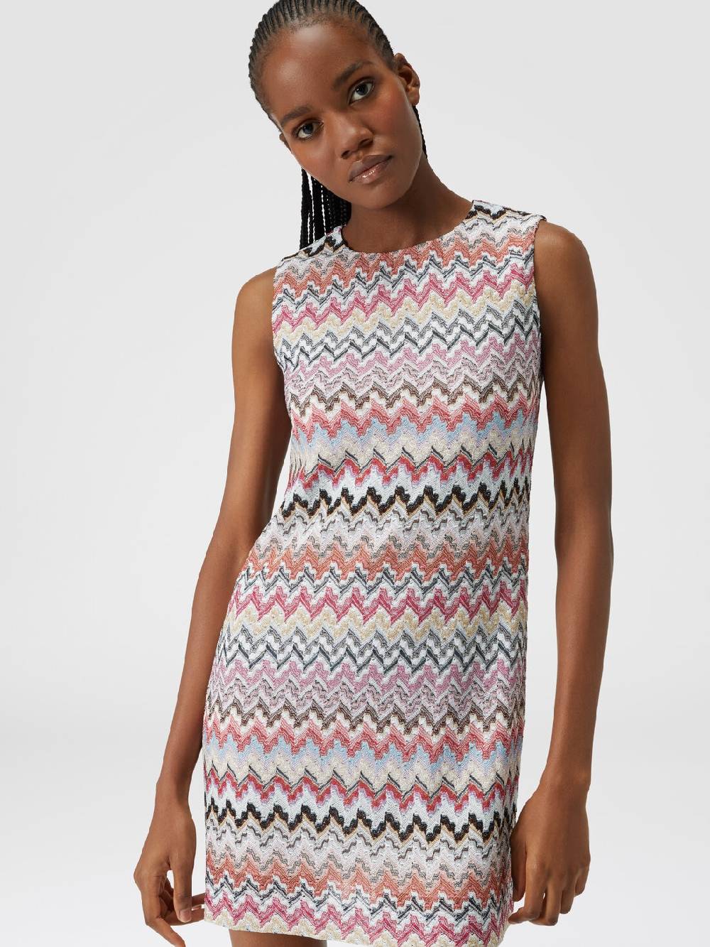 M Missoni Mini-abito in misto viscosa lamé zig zag Comprare a buon mercato