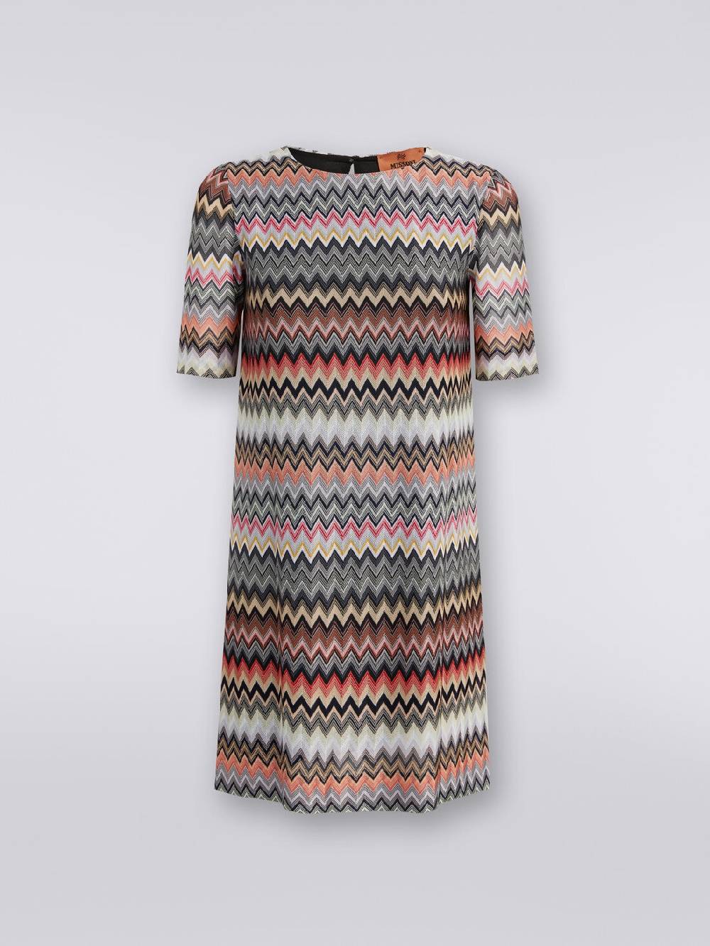 M Missoni Abito a maniche corte in cotone e viscosa zig zag Cyber Monday
